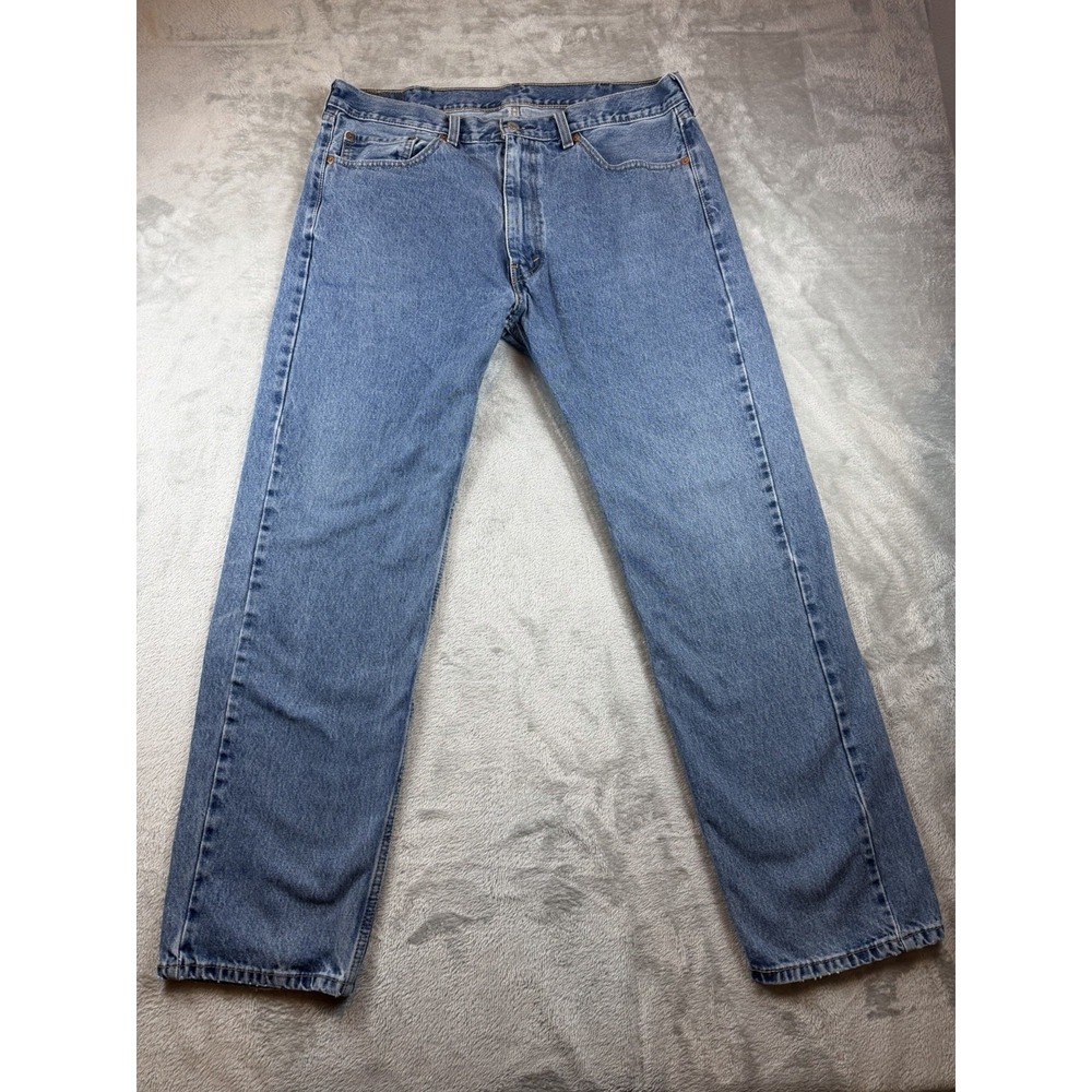 Levi's 505 Regular Fit Jeans Men's 38x32 Straight Leg 100% Cotton Distressed